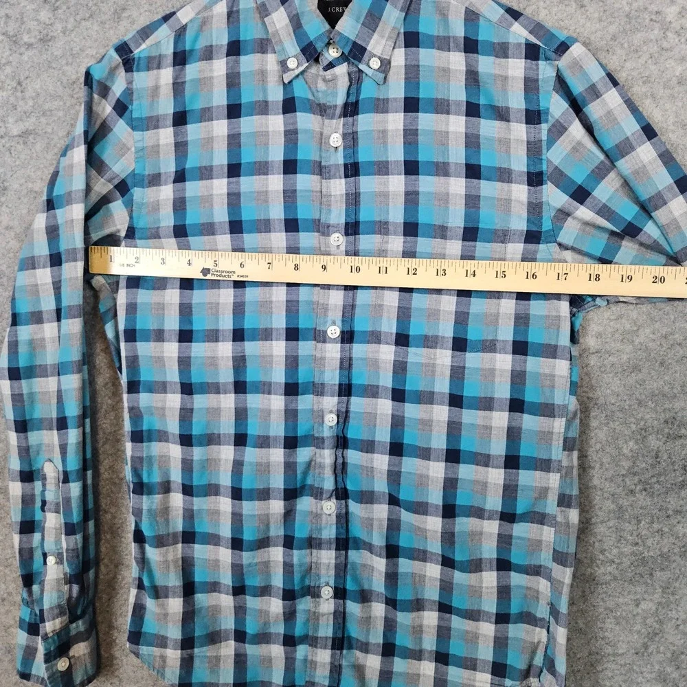 J Crew Men's Plaid/Checked Shirt Size XS 100% Cotton‎ Preppy Church Academia